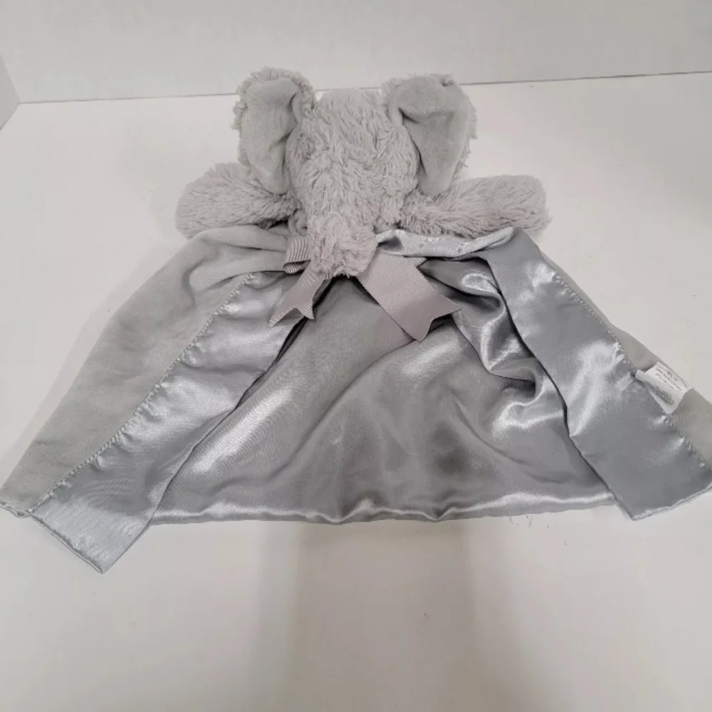 Mud Pie Mudpie Grey Elephant‎ Lovey Security Blanket Satin Lining Velour